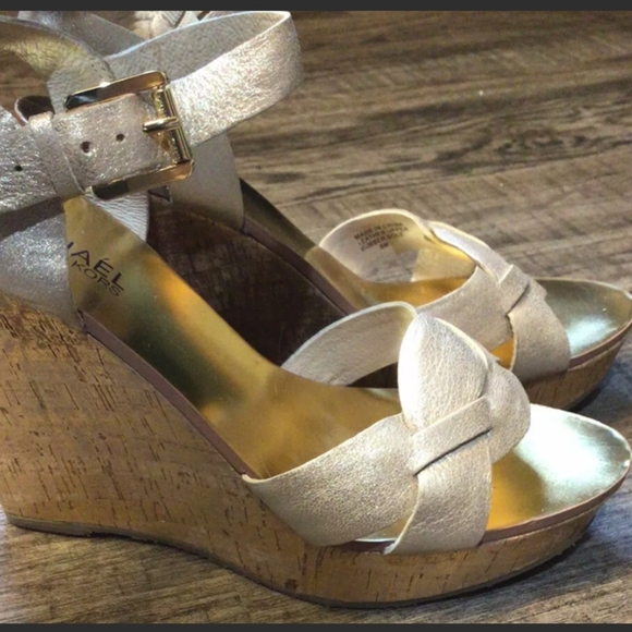 Michael Kors Shoes - *SALE*. SUMMER END Michael Kors NEW gold wedges